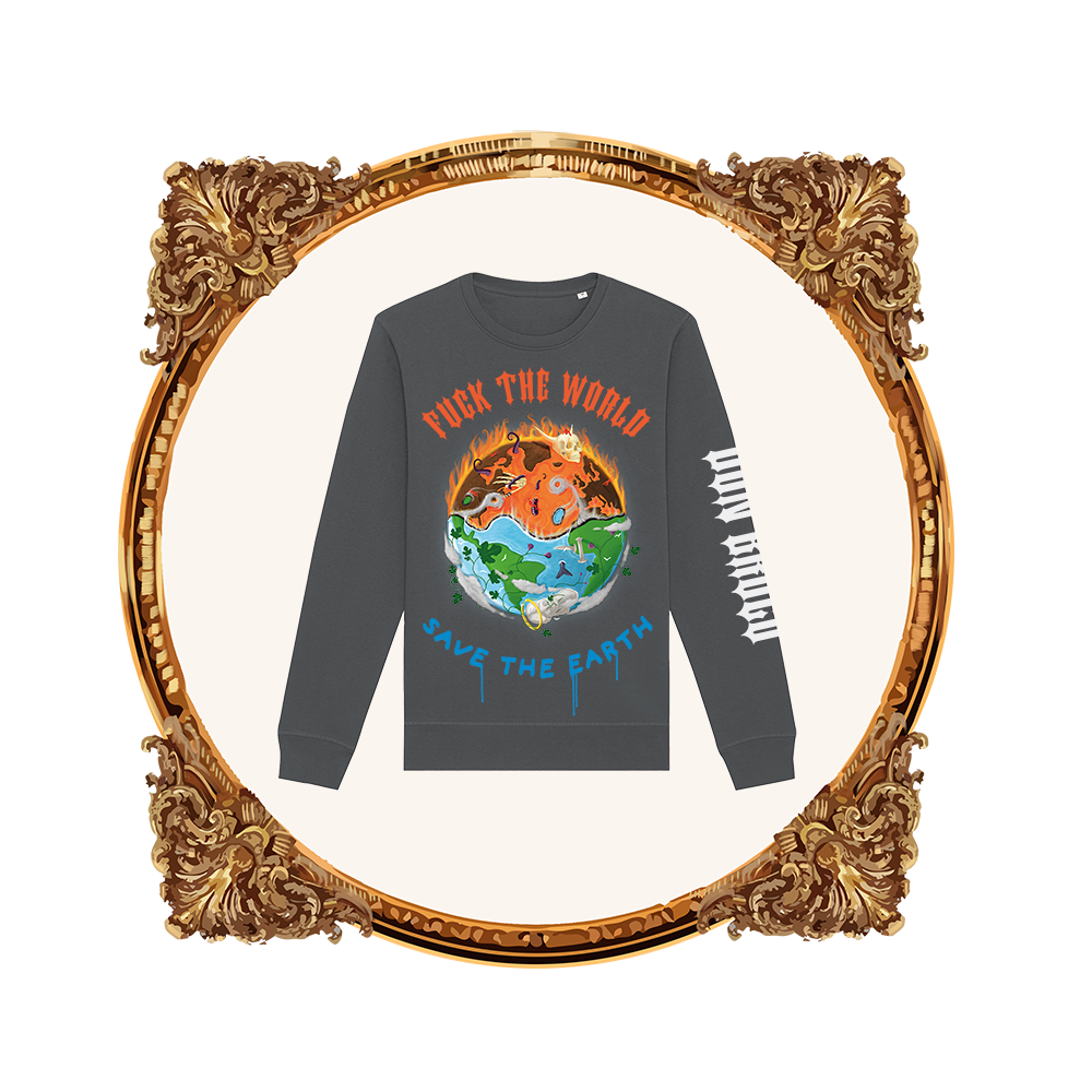 Fuck The World Sweatshirt (Dark Grey)