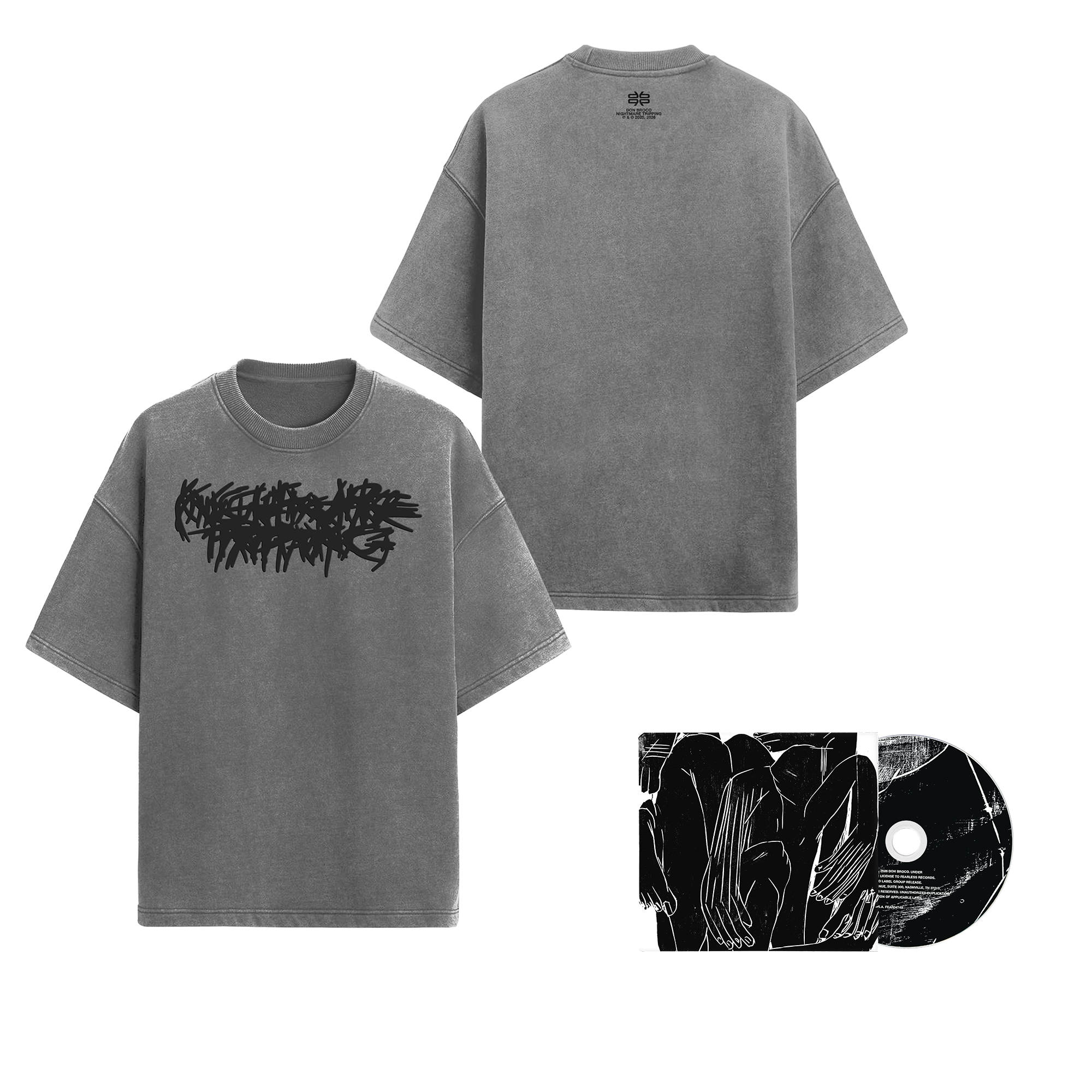 Nightmare Tripping | Acid Wash T-Shirt & Signed CD