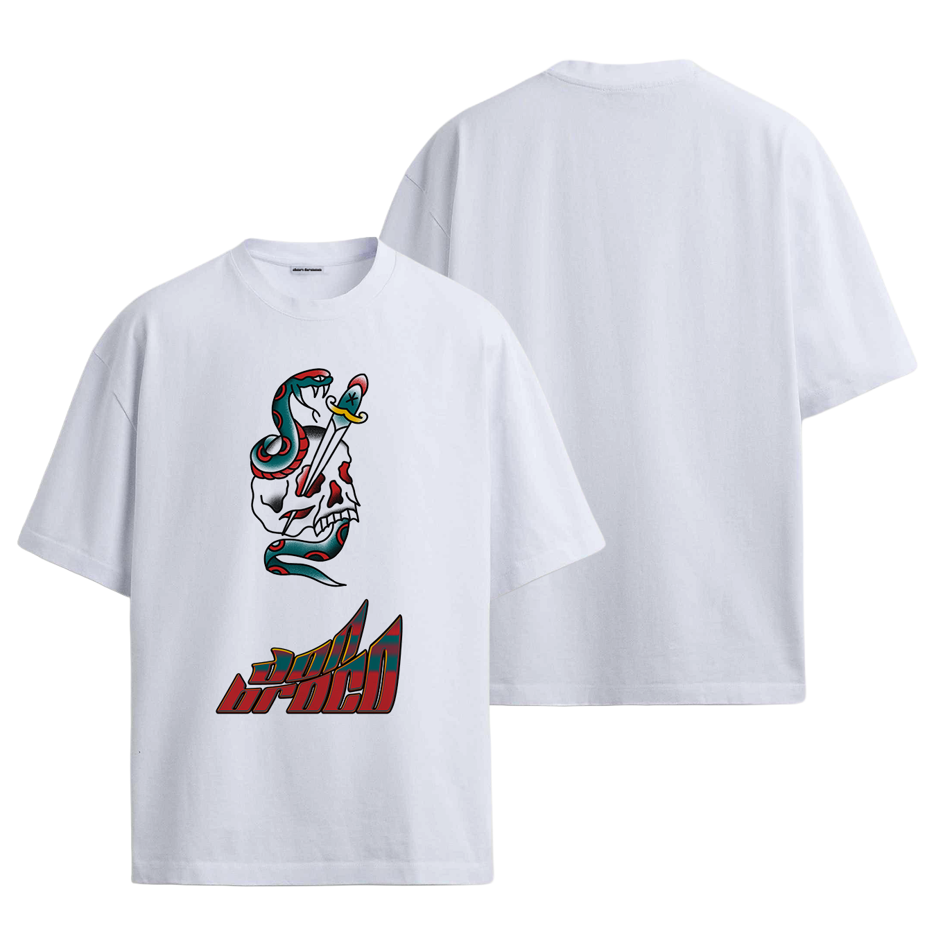 Skull Snake White T-Shirt