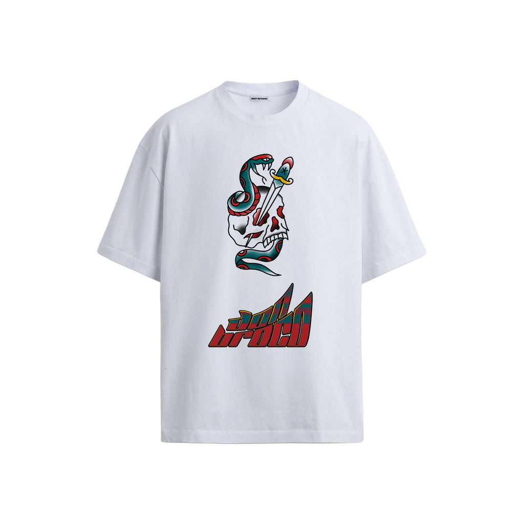 Skull Snake White T-Shirt
